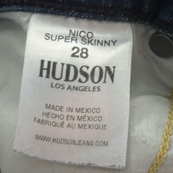 Hudson Nico Super Skinny Distressed jeans 28R - Picture 5 of 5